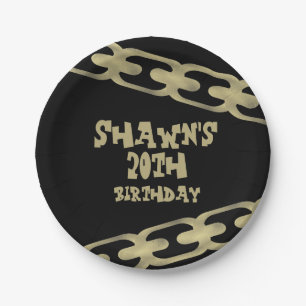 80er 90er-Jahre kettenerwachsenes Hip Hop-Party Pappteller