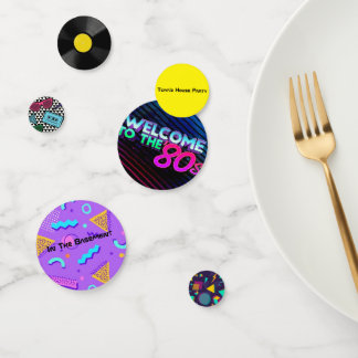 80er, 90er Jahre Party Thema Confetti Konfetti