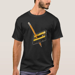 80er 90er Kassette Bleistift Vintage Rückspulen Rü T-Shirt