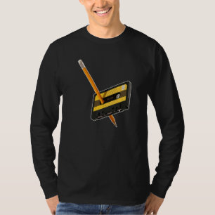 80er 90er Kassette Bleistift Vintage Rückspulen Rü T-Shirt