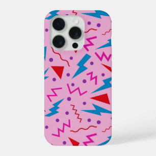80er 90er Memphis-Stil geometrisch Pink  iPhone 15 Pro Hülle