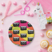 80er 90er Neon Tween Party Pappteller (Party)