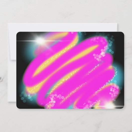 80er 90er Party Airbrush Vintag BoomBox-Zurückwerf Einladung (Rückseite)