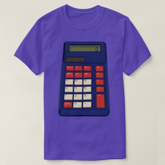 80er 90er-Rechenmaschine Mathematik Schule Nostalg T-Shirt (Design vorne)