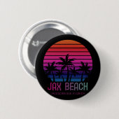 80er 90er Retro-Farben Jacksonville Florida Urlaub Button (Vorne & Hinten)