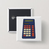 80er 90er Taschenrechner Mathe Schule Nostalgie Button (Vorne & Hinten)