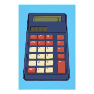 80er 90er Taschenrechner Mathe Schule Nostalgie Fotodruck