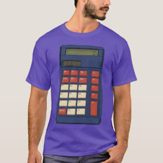 80er 90er Taschenrechner Mathe Schule Nostalgie Fr T-Shirt