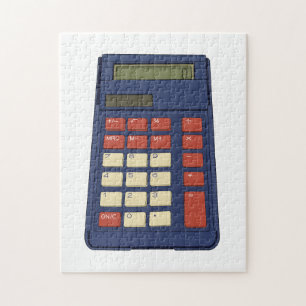 80er 90er Taschenrechner Mathe Schule Nostalgie Puzzle