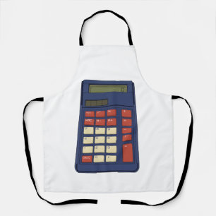 80er 90er Taschenrechner Mathe Schule Nostalgie Schürze