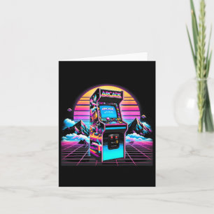 80er 90er Vintag Retro Arcade Video Game Old Schoo Karte