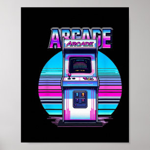 80er 90er Vintage Retro Arcade-Videospiel Old Scho Poster