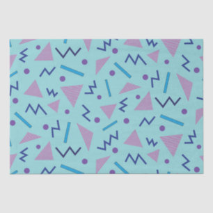 80er 90s Memphis-Stil geometrisch blau Seidenpapier