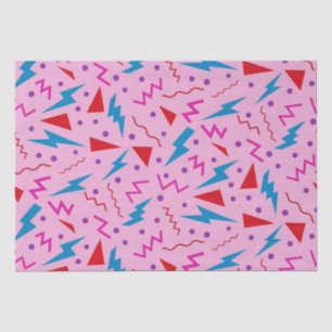 80er 90s Memphis-Stil geometrisch Rosa Seidenpapier