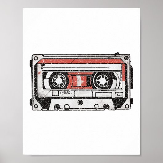 80er 90s Nostalgischer Retro Cette Tape Throwback- Poster (Vorne)