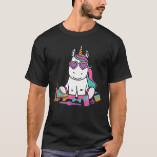 80er 90S Party Thema Party Outfit Unicorn Kostüm T-Shirt