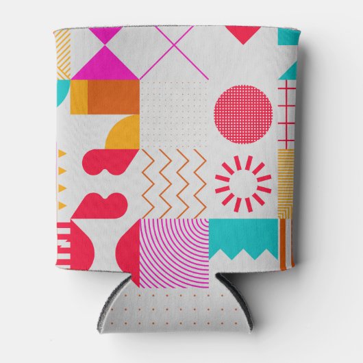 80er-90s Trendy Geometric Background Dosenkühler (Vorderseite)