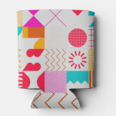 80er-90s Trendy Geometric Background Dosenkühler (Rückseite)