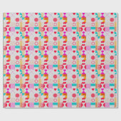 80er-90s Trendy Geometric Background Geschenkpapier (Flach)