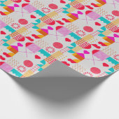 80er-90s Trendy Geometric Background Geschenkpapier (Ecke)