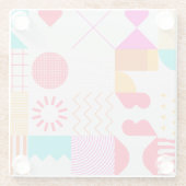 80er-90s Trendy Geometric Background Glasuntersetzer (Rückseite)
