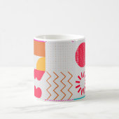 80er-90s Trendy Geometric Background Kaffeetasse (Mittel)