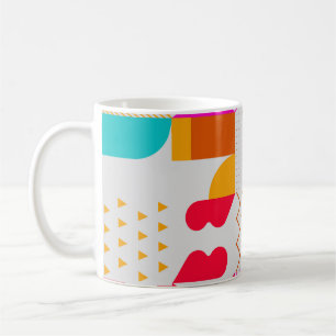 80er-90s Trendy Geometric Background Kaffeetasse