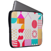80er-90s Trendy Geometric Background Laptopschutzhülle (Vorne Rechts)
