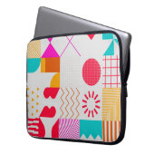 80er-90s Trendy Geometric Background Laptopschutzhülle (Vorderseite Links)