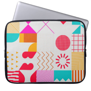 80er-90s Trendy Geometric Background Laptopschutzhülle