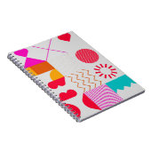 80er-90s Trendy Geometric Background Notizblock (Rechte Seite)