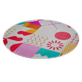 80er-90s Trendy Geometric Background Schneidebrett (Ecke)