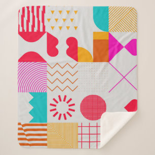 80er-90s Trendy Geometric Background Sherpadecke