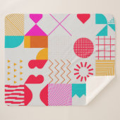 80er-90s Trendy Geometric Background Sherpadecke (Vorderseite (Horizontal))