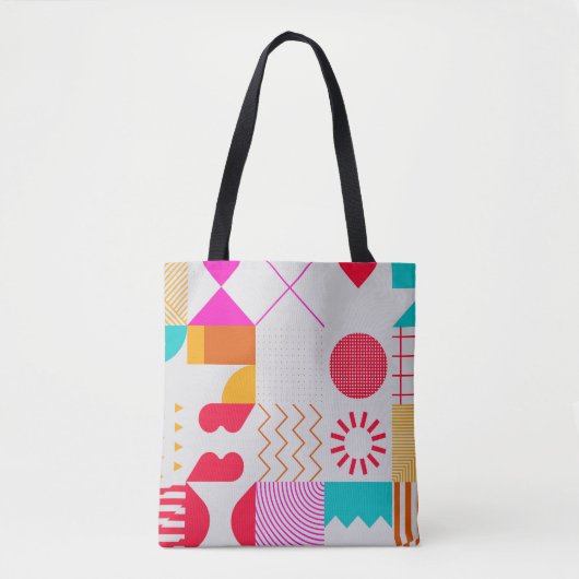 80er-90s Trendy Geometric Background Tasche (Vorderseite)