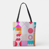 80er-90s Trendy Geometric Background Tasche (Rückseite)
