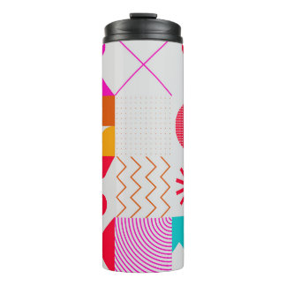 80er-90s Trendy Geometric Background Thermosbecher
