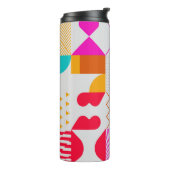 80er-90s Trendy Geometric Background Thermosbecher (Nach links gedreht)