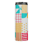 80er-90s Trendy Geometric Background Thermosbecher (Rückseite)