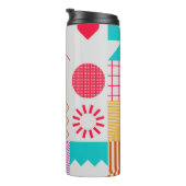 80er-90s Trendy Geometric Background Thermosbecher (Nach rechts gedreht)