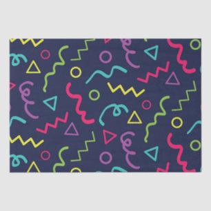 80er achtziger Retro-Party Neon-Memphis-Muster Seidenpapier
