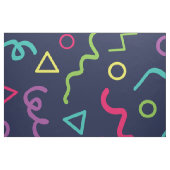 80er achtziger Retro-Party neonale Memphis Muster Stoff (Fat Quarter (45,7 x 55,9 cm))