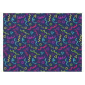 80er achtziger Retro-Party neonale Memphis Muster Tischdecke (Vorderseite (Horizontal))
