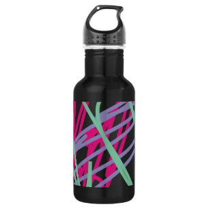 80er achtziger Vintage Farben spritzen Medley Art Edelstahlflasche