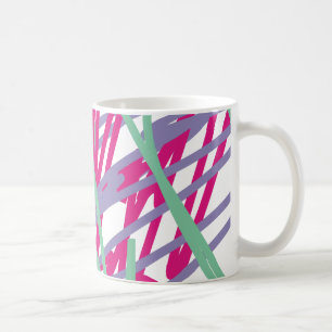 80er achtziger Vintage Farben spritzen Medley Art Kaffeetasse