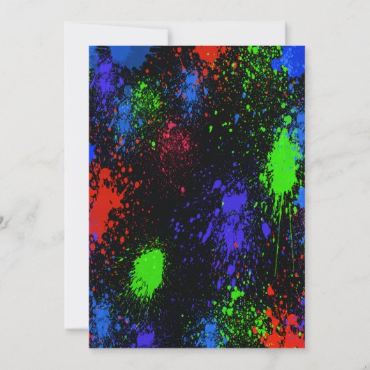 80er Aighties Glow Party Einladung (Rückseite)