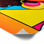 80er American Girls im Pop Art Style: farbenfroh ! Poster (Ecke)