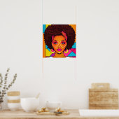 80er American Girls im Pop Art Style: farbenfroh ! Poster (Küche)