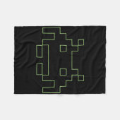 80er Arcade Game Retro Space Alien Invaders Gamer Fleecedecke (Vorderseite (Horizontal))