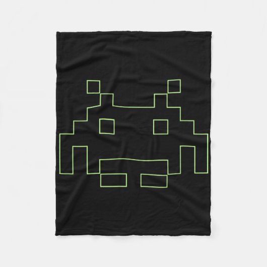 80er Arcade Game Retro Space Alien Invaders Gamer Fleecedecke (Vorderseite)